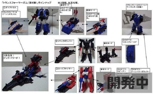 Transformers Kabaya Gum Box Series 6   Dai Atlas, Sonic Bomber, Road Fire Image 2 (2 of 2)